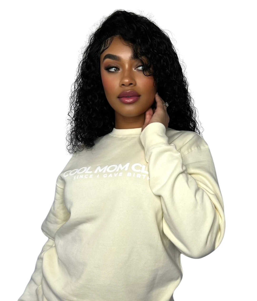 Cool Mom Club Crewneck + Shorts Set Bone